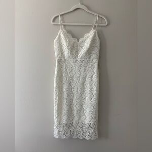 J. Crew Guipure Lace Spaghetti Strap Midi Dress